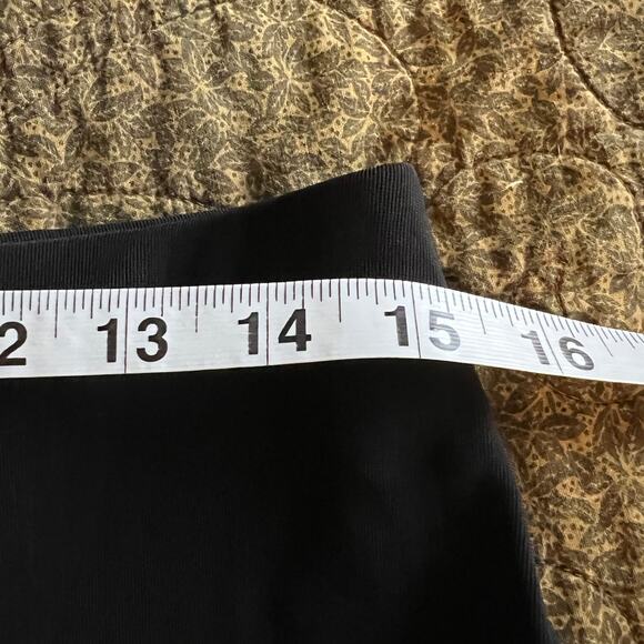 Briggs New York Black maxi skirt slinky knit button front 90s basics goth Lg - Picture 9 of 12